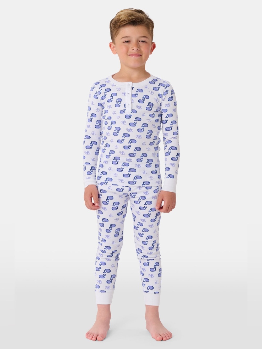 Roller Rabbit Kids Moby Pajama Set | Size 4 | Blue Whale Print | EUC